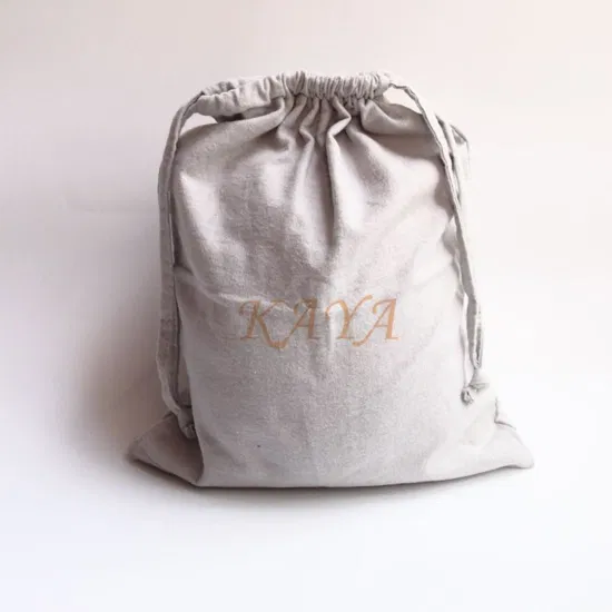 RPET Gray Cotton Pouch Recycled Pet Fabric Gift Packaging Bag